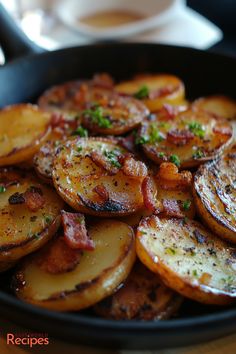 Authentic German Bratkartoffeln (Pan-Fried Potatoes) Recipe German Roasted Potatoes, German Fried Potatoes Recipes, German Christmas Food Dinner, German Food Recipes Authentic, German Recipes Authentic, German Potato Recipes, German Fried Potatoes, German Main Dishes, Authentic German Food