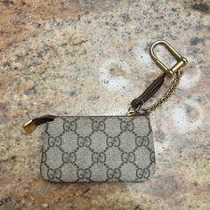 100% Authentic. In Great Condition!! Used For About A Month But Switched Over To A Bigger Wallet. Fits Lots Of Cards & Cash If Folded Up! So Great To Use As A Key Chain For Car Keys, House Keys, Etc. Zipper Works Like Brand New. Love The Good Detailing. No Stains. Beige Gucci Wallet For Everyday Use, Gucci Beige Wallet, Gucci Key Pouch, Keys House, Dream Bags, House Keys, Key Pouch, Gucci Accessories, Key Card Holder