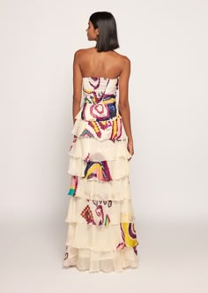 Editor's Note Turn heads in this stunning paisley print strapless dress. With eight tiers, customizable side slits, and a cross-over bustier detailing, it's a versatile and eye-catching choice for any occasion. Abstract Paisley, Gala Gonzalez, Prom Inspo, Emmanuelle Alt, Leandra Medine, Dress Inspo, Tangier, Fashion 2024, Sweetheart Neck