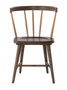 a wooden chair on a white background