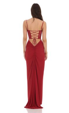 Sequin Lace Cutout Maxi Dress in Red | LUCY IN THE SKY Prom Dresses Red Burgundy, Christmas Maxi Dress, Red Halter Dress, Cruise Dress, Red Dress Long, Red Bridesmaids, Red Bridesmaid Dresses, Cutout Maxi Dress, Lace Cutout