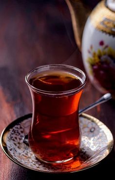 a cup of tea sitting on top of a saucer