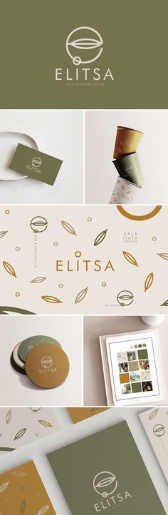 the logo and business card design for elisa