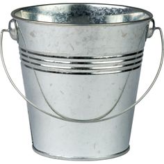 a metal bucket with two handles