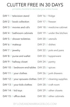 the ultimate guide to cleaning your house with clutter in 30 days by love and marmalade