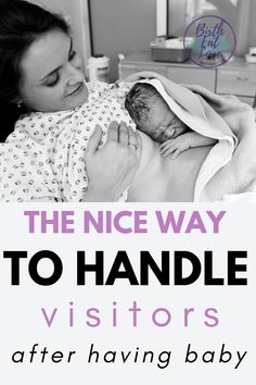 the nice way to handle visitor's after having baby is with this book cover