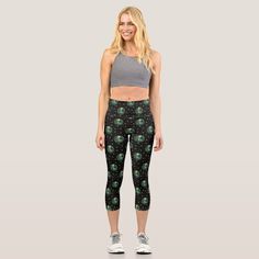 Clark Griswold Christmas Wreath Pattern Capri Leggings, Women's, Size: XS, Pale Blue / Honey Dew / Peach Puff Gender: female. Age Group: adult. Christmas Wreath Pattern, Clark Griswold Christmas, Tights Exercise, Griswold Christmas, Clark Griswold, Classic Christmas Movies, Exercise Pants, Peach Puff, National Lampoons Christmas Vacation