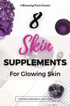 Supercharge your skincare routine with skin supplements! In this weeks posts I’m breaking down the best beauty nutrients to boost collagen, reduce wrinkles, and improve the overall health of your skin, hair and nails. I’ve listed the top micronutrients and what they do for you, plus 8 of the best ALL NATURAL skin supplements for anti-aging. #BeautySupplements #BeautySupplementsForWomen #BeautySupplementsSkinAntiAging #SkinSupplemen Supplements For Glowing Skin, Clear Skin Naturally, Acne Tips