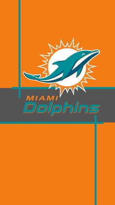 the miami dolphins logo on an orange background