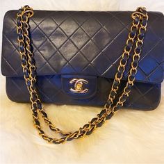 Chanel Vintage Medium Lambskin Flap Bag Double Flap Gold Hardware Great Condition Measures 5.5” X 10” X 2.5” Strap Goes To 17” Max. 9.5” Min Authenticity Card Included Chanel Medium Flap, Chanel Medium Flap Bag, Chanel Cross Body Bag, Chanel Woc, Chanel Double Flap, Vintage Chanel Bag, Sunglasses Box, Chanel Flap Bag, Chanel Mini