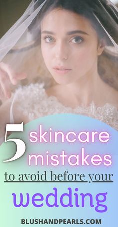 5 Skincare Mistakes To Avoid A Week Before Your Wedding. Be sure to avoid these skincare mistakes before you get married to ensure your bridal complexion is perfect! | bridal skincare tips | wedding skincare routine | bridal skin | skincare mistakes to avoid | how to have glowing skin on your wedding day | wedding skincare timeline prep | bridal skin prep | glowing skincare routine | Skincare Timeline, Wedding Skincare Timeline, Bride Skincare Routine, Bridal Skincare Routine, Pre Bridal Skin Care Routine, Pre Bridal Skin Care, Bridal Skincare, Wedding Skincare Routine, Bridal Skin