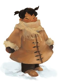 Little Inuit Girl by Dreamsoffools on DeviantArt Inuit Concept Art, Inuit Illustration, Inuit Drawing, Indigenous Character Design, Inuit Character Design, Alaska Tattoos, Alaska Style, Maya Girl, Inuit People