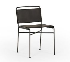 a black chair on a white background