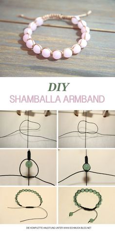 how to make a diy shamballa armband with beads and stringing