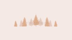 some trees that are in the middle of a white and beige background with words on it