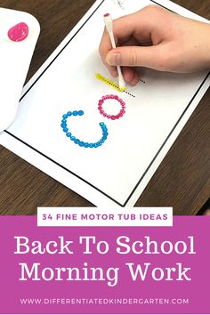 the back to school morning work for kids is fun and easy with this free printable