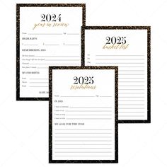 2024/2025 New Years Reflections and Resolutions Cards Printable by LittleSizzle New Years Resolution Printable, New Years Resolutions Template, Write Down Your Goals, Goals And Resolutions, New Years Resolution List, New Year Printables, New Year's Eve Activities, Resolution List, New Year Resolution