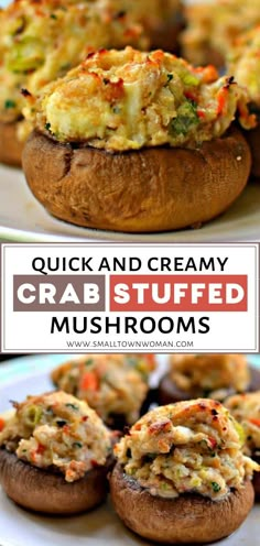 crab stuffed mushrooms are an easy appetizer for any occasion