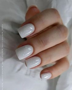 White Short Nails, Short Square Nails, Understated Style