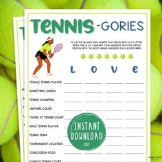 two tennis balls stacked on top of each other with the words love written in front of them