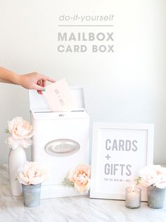 Diy Wedding Card Box Ideas Dollar Tree, Diy Wedding Card Box Ideas, Mailbox Wedding, Wedding Card Box Ideas, Gold Card Box, Wedding Planning Templates