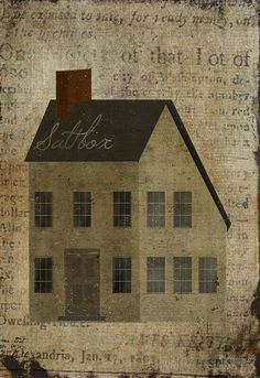 a drawing of a house on top of a piece of paper with words written below it