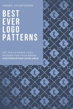 the cover for the book best logo patterns get the ultimate look pattern from your brand