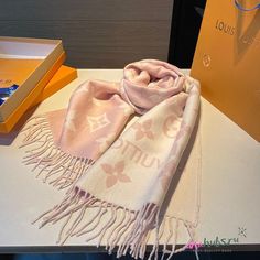 Fashion Process, Louis Vuitton Scarf, Designer Scarf, Louis Vuitton Pink, Pink Scarf, Luxury Scarves, Pink Scarves, Designer Scarves, Wool Shawl