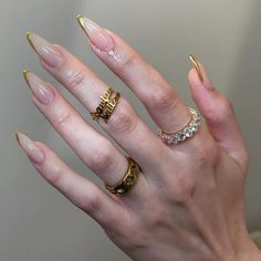 FREE SHIPPING ON ORDERS $9.95+ Buy 3 Get 1 More Free CODE: 4YOU Buy 5 Get 5 More Free CODE: 5FREE Acrylic Nails Stiletto, Colored Nail Tips, Nagel Tips, Artificial Nails, Nail Accessories, Gold Nails, Stiletto Nails, French Manicure, Nude Nails