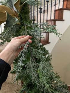 Cost-saving tips to beef up inexpensive skinny garland. Drape the lush Christmas garland you dreamed of on your staircase or mantel! Pine Garland, Shatterproof Ornaments, Dried Oranges, Floral Picks