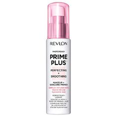 Instantly create a pristine canvas, while improving the appearance of your skin over time. What's In: Hyaluronic acid, Vitamin B5, Pumpkin seed extract. What's Out: Parabens, artificial dyes, sulfates & phtalates Revlon Photoready Prime Plus Perfecting + Smoothing Makeup + Skincare Primer is infused with Vitamin B5 and Hyaluronic Acid Instantly improves the texture of skin for perfect makeup application, wear and an even look through Over 4 weeks noticeably improves skin texture Immediately Revlon Primer, Too Faced Primer, Revlon Super Lustrous Lipstick, Revlon Super Lustrous, Flawless Makeup Application, Improve Skin Texture, Vitamin B5, Makeup Primer, Face Primer