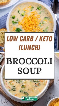 Keto Broccoli Soup – This creamy low carb broccoli soup will be your go-to recipe. With its velvety texture, rich flavor, and easy preparation, this soup is a hit with anyone looking to enjoy a low-carb meal without compromising on taste. Atkins Soup Recipes Phase 1, Meals To Meal Prep, Easy Low Carb Dinner Recipes, Low Carb Low Calorie Recipes, Low Carb Broccoli, Easy Low Carb Dinner, Low Carb High Protein Recipes, Quick Keto Breakfast, Low Carb Low Calorie