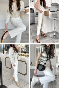 All about white pants outfits, white pants outfits for women, white pants outfits white pants outfits aesthetic. From white pants outfits winter to white pants outfits summer. White Pants Outfits For Women, Pants Outfits For Women, Pant Outfits For Women