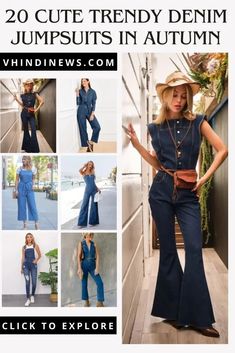 20 Must-Have Denim Jumpsuits to Rock Your Fall Wardrobe: Denim Jumpsuits in Autumn 42 Jumper Fall Outfit, Denim Jumper Outfit, Trendy Denim