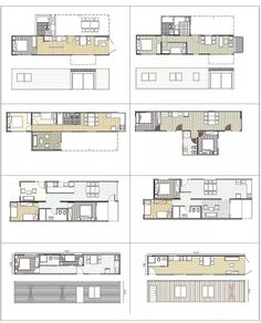 the floor plans for an apartment building