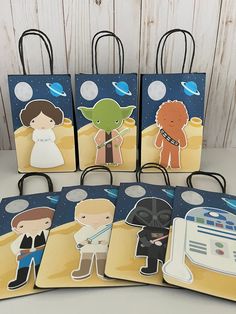 star wars treat bags with stickers on them