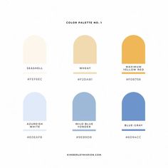 Palette de couleurs tons jaune et bleu Calm Cool Color Palette, Clean Blue Color Palette, Breezy Color Palette, Pale Colors Palette, Calming Color Pallete, Modern Clean Color Palette, Document Color Palette, Happy Calm Color Palette, Calm Palette Color