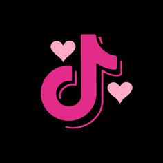 the letter j with hearts in it on a black background, and pink lettering that says love