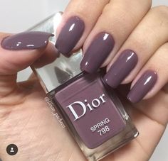 Nail color Dior Nail Polish, Sophisticated Nails, Nail Paint Shades, Muted Purple, Nail Decor, Nice Nails, Nail Colours, Nails Prom, Chanel 2