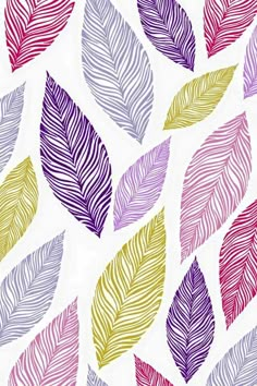 an image of colorful leaves on a white background with purple, yellow and red colors