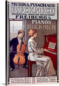 an advertisement for the music and piano museum, featuring two women sitting at a piano