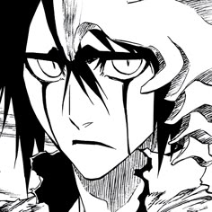 an anime character with long hair and glasses looking at something in front of his face