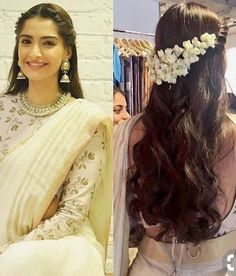 Braid Curls, Saree Hairstyles, Wedding Hairstyles Bride, Indian Wedding Hairstyles, Indian Bridal Hairstyles, Hairstyles Wedding