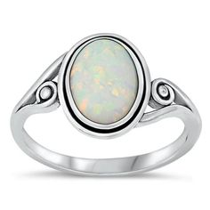 CHOOSE YOUR COLOR Chunk Oval White Simulated Opal Ring .925 Sterling Silver Band Cubic Zirconia Female Size 10 All our silver jewelry is crafted from .925 silver also commonly referred to as sterling silver. Sterling silver is the standard for beautiful high-quality silver jewelry and cannot be replicated by lower priced silver plated jewelry. It is 92.5% pure silver, mixed with alloys to add strength and durability to stand the test of time. Keep your fine jewelry shiny and elegant by storing i Classic Polished Opal Ring, White Opal Ring Stamped 925, Oval Sterling Silver Opal Ring With Stone Setting, Classic Opal Ring With Accent Stones, Classic Oval Cabochon Opal Ring, 925 Stamped Opal Ring, Adjustable Oval Cabochon Opal Ring, Silver Oval Cabochon Ring, Formal Opal Ring Stamped 925