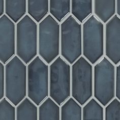 a close up view of the grey hexagonal tiles