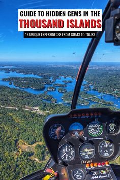 the cover of a book with an image of a plane flying over water and land