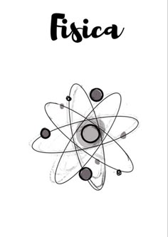 a black and white poster with the words fisica on it