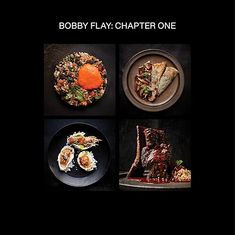 the cover of bobby flavy's charter one cookbook is shown in black