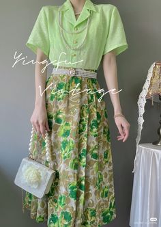 Luxury Retro Spring Skirt, Korean Fashion Women, Fresh Outfits, Fashionista Clothes, Dress Suits