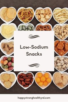 post about low sodium snacks Low Sodium Snacks, Snacks On The Go, Cardiac Diet, Kidney Diet, Low Sodium Recipes, Heart Healthy Recipes